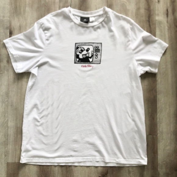 Keith Haring X Disney, Mickey Mouse, H&M, Collab, Mens T-Shirt, Size Large, RARE - Picture 3 of 6